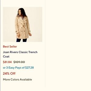 Joan Rivers rain coat L